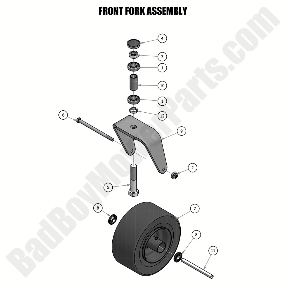 2019 ZT Elite - Front Fork Assembly